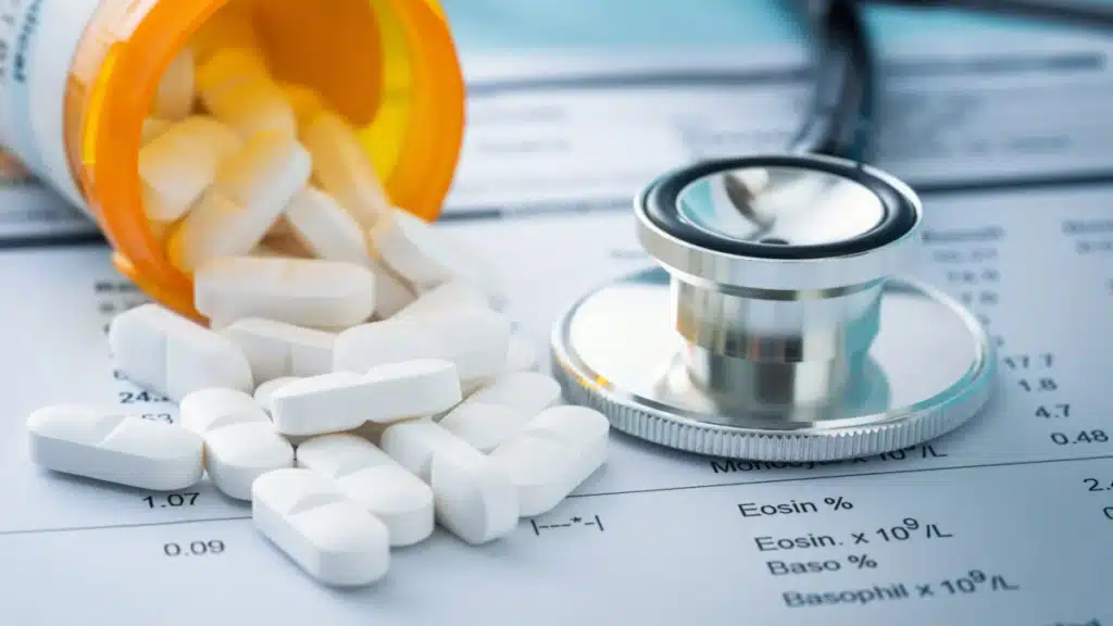 Prescription to Problem: Adolescent Opioid Addiction 11 Graphic of pills labeled prescription opioids. Text explains how prescription opioid addiction is on the rise in teenagers.