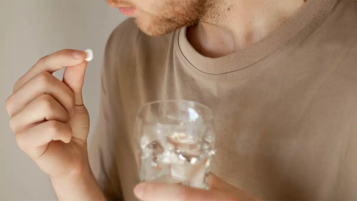 Man taking suboxone