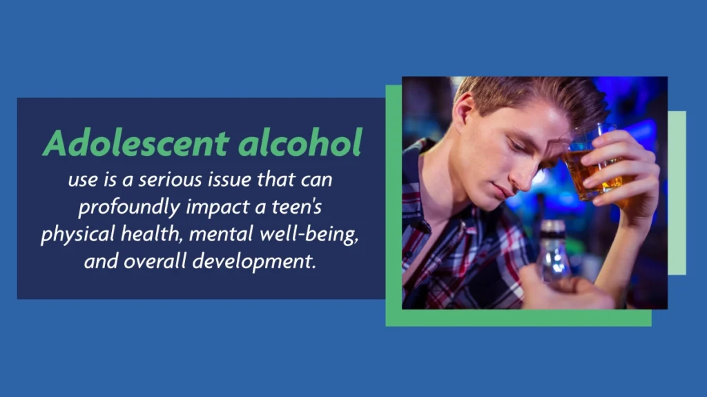 Adolescent alcohol use is a serious issue that can profoundly impact a teen's physical health, mental well-being, and overall development.